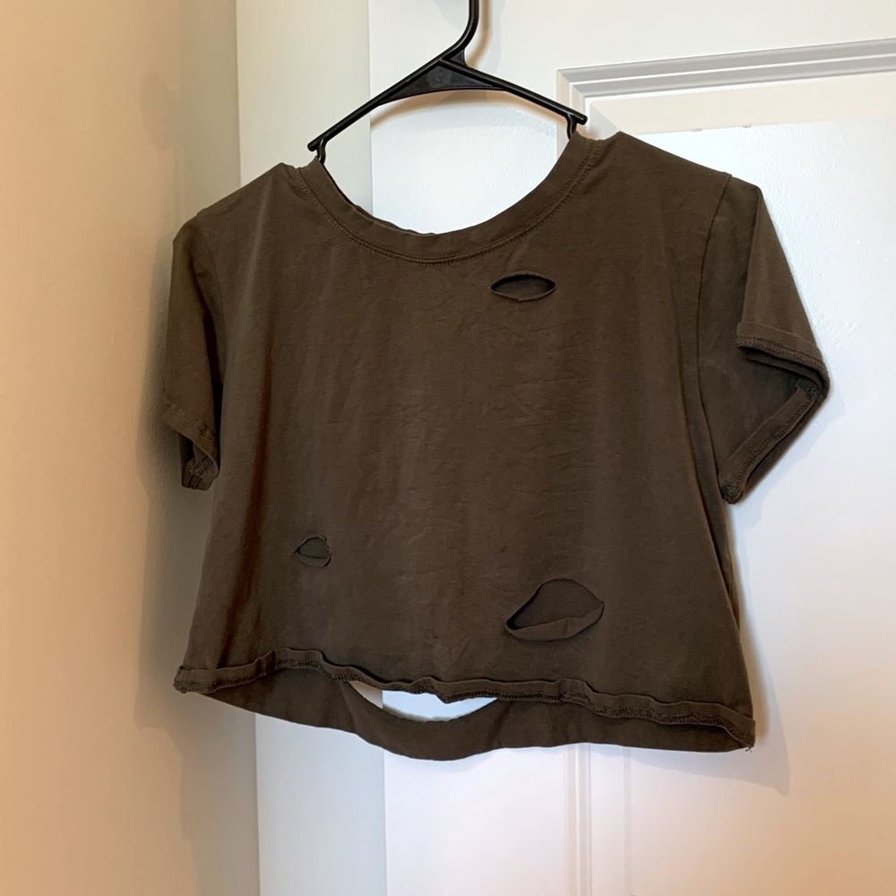 Brown crop top